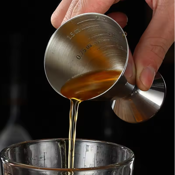Roestvrijstalen Cocktail Jigger met Maatverdeling – Bar Maatbeker voor Cocktails