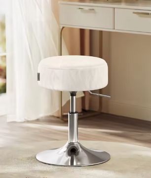 Moderne Make-Up Kruk – 360° Draaibare Verstelbare Kruk met PU Zitting