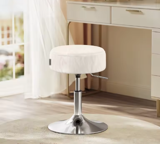 Moderne Make-Up Kruk – 360° Draaibare Verstelbare Kruk met PU Zitting