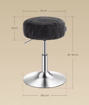 Moderne Make-Up Kruk – 360° Draaibare Verstelbare Kruk met PU Zitting