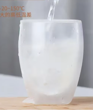 Dubbelwandige Glazen Beker – Hittebestendige Transparante Drinkbeker