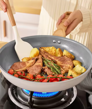 Keramische Koekenpan met Anti-aanbaklaag en Deksel – Inductie Geschikt