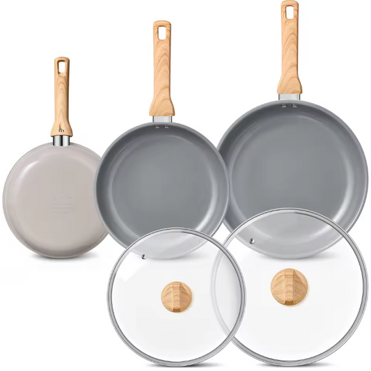 Keramische Koekenpan met Anti-aanbaklaag en Deksel – Inductie Geschikt