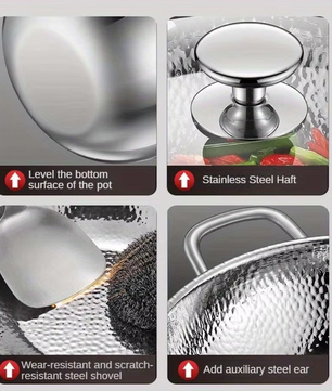 Titanium Wokpan met Ronde Bodem – Ongecoate Roerbakpan voor Keuken