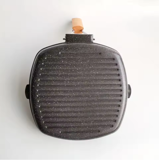 Vierkante Grillpan met Anti-aanbaklaag – Inductie Steakpan voor Binnen Koken