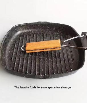 Vierkante Grillpan met Anti-aanbaklaag – Inductie Steakpan voor Binnen Koken