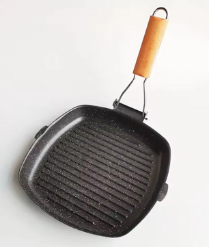 Vierkante Grillpan met Anti-aanbaklaag – Inductie Steakpan voor Binnen Koken
