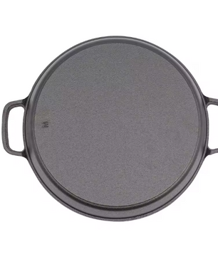 Gietijzeren Koekenpan 25 cm met Dubbele Handgrepen – Geschikt voor Inductie en Open Vuur