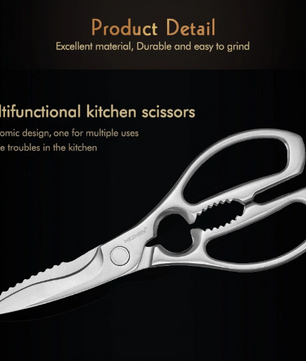 Multifunctionele Keukenschaar van RVS – Gevogelte en Visschaar
