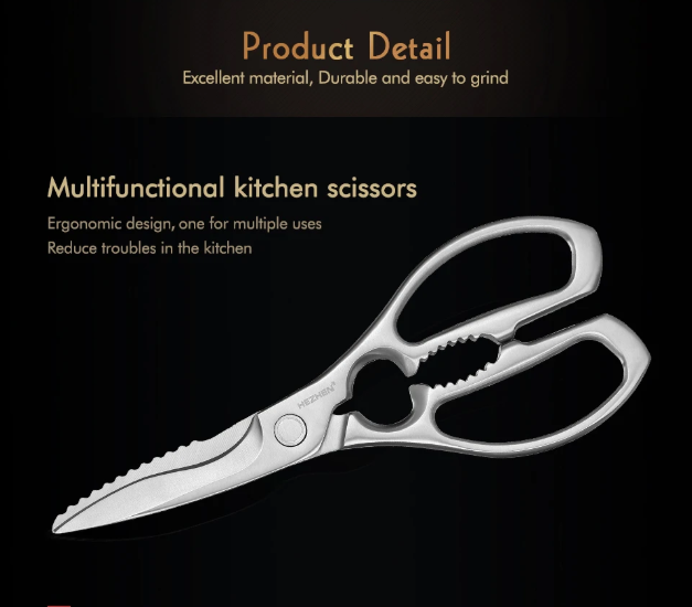 Multifunctionele Keukenschaar van RVS – Gevogelte en Visschaar