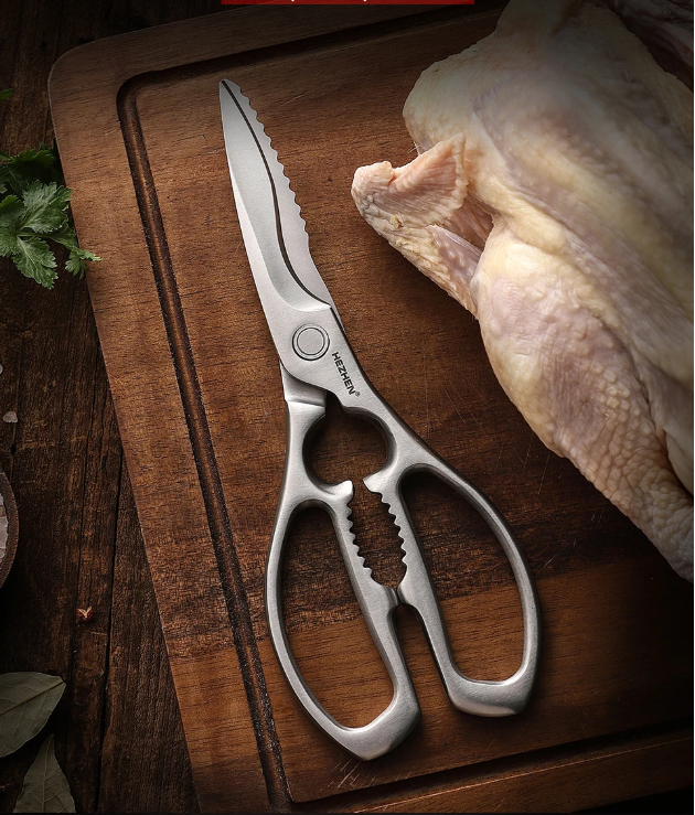 Multifunctionele Keukenschaar van RVS – Gevogelte en Visschaar