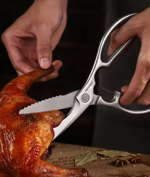 Multifunctionele Keukenschaar van RVS – Gevogelte en Visschaar