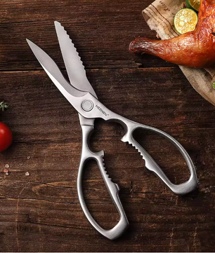 Multifunctionele Keukenschaar van RVS – Gevogelte en Visschaar