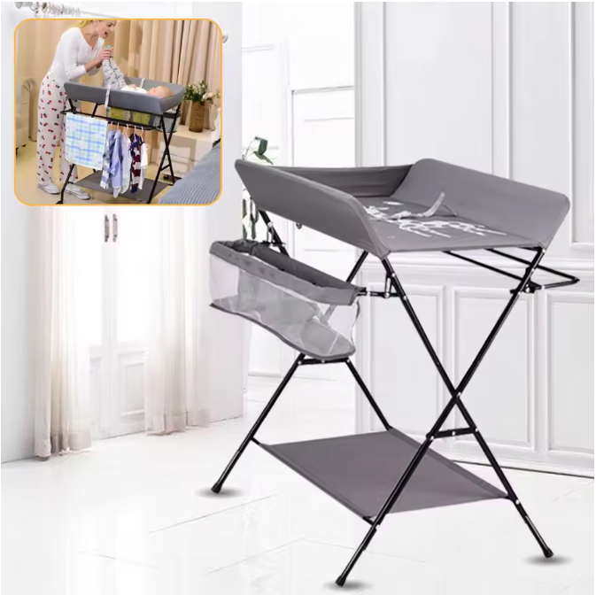 Opvouwbare Babycommode met Opbergvakken – Draagbaar Wisselstation