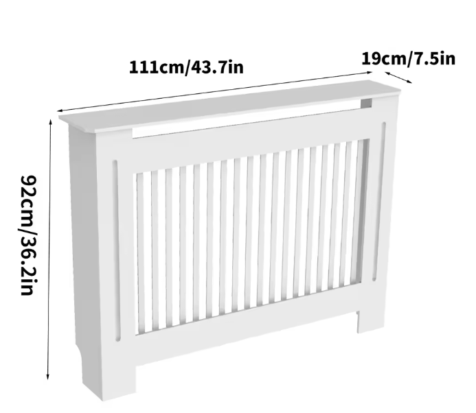Hoge MDF Radiatorafdekking met Latten en Bovenplank