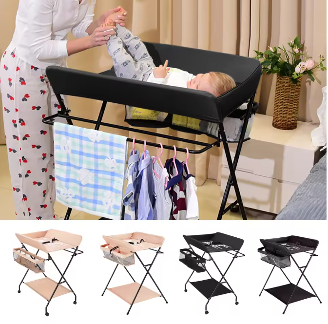 Opvouwbare Babycommode met Opbergvakken – Draagbaar Wisselstation