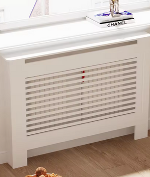 Hoge MDF Radiatorafdekking met Latten en Bovenplank