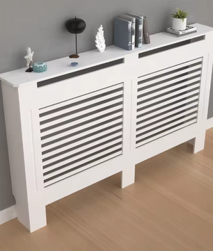 Hoge MDF Radiatorafdekking met Latten en Bovenplank