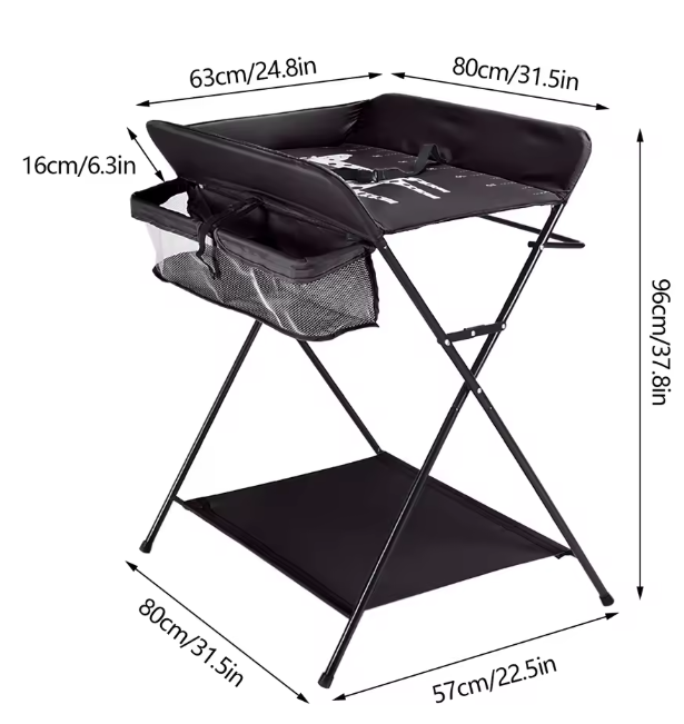 Opvouwbare Babycommode met Opbergvakken – Draagbaar Wisselstation