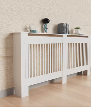 Hoge MDF Radiatorafdekking met Latten en Bovenplank