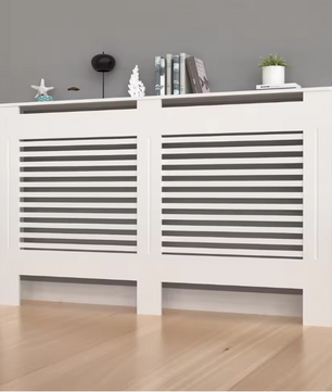 Hoge MDF Radiatorafdekking met Latten en Bovenplank