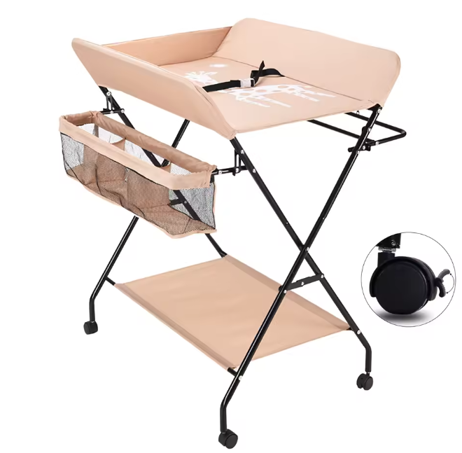 Opvouwbare Babycommode met Opbergvakken – Draagbaar Wisselstation