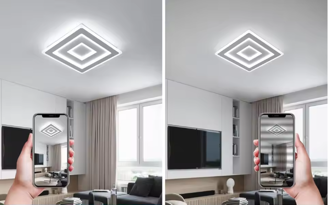 Moderne Vierkante LED Plafondlamp 42W – Acryl, Wit