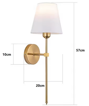 Industriële Wandlamp met Stoffen Lampenkap – Retro Design