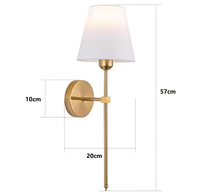 Industriële Wandlamp met Stoffen Lampenkap – Retro Design