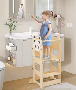 Leertoren voor Kinderen met Schoolbord – Montessori 3-in-1