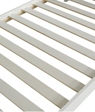 Stapelbed 90x200 cm voor kinderen – Veilig met dak, ladder, plank en hek, wit en blauw