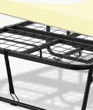 Opklapbed met Stalen Frame en Geheugenfoam Matras – 31/38 inch, Makkelijk Verplaatsbaar en Comfortabel
