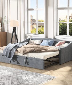 DAY Bed Sofa – Uittrekbaar van 90x200 cm naar 180x200 cm, Velvet