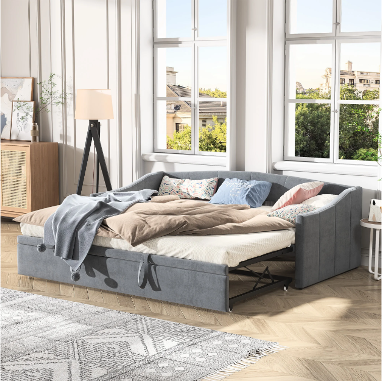 DAY Bed Sofa – Uittrekbaar van 90x200 cm naar 180x200 cm, Velvet