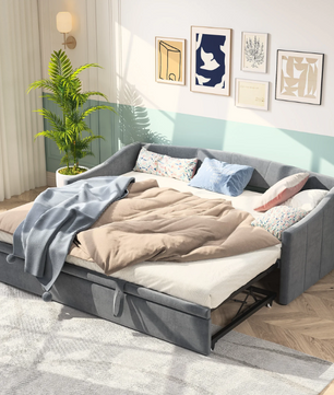 DAY Bed Sofa – Uittrekbaar van 90x200 cm naar 180x200 cm, Velvet