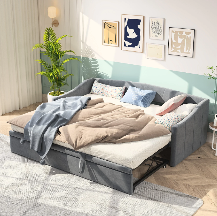 DAY Bed Sofa – Uittrekbaar van 90x200 cm naar 180x200 cm, Velvet
