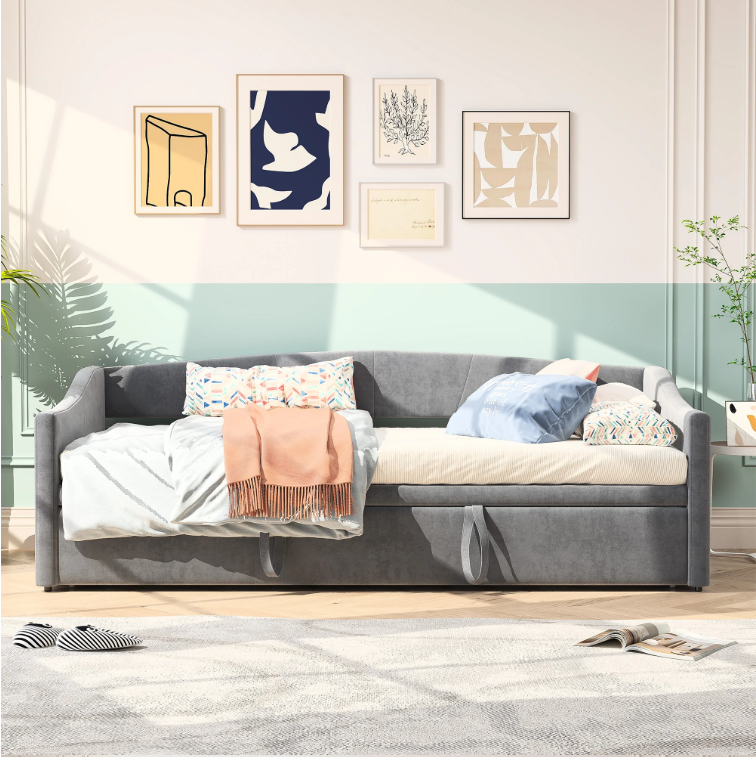 DAY Bed Sofa – Uittrekbaar van 90x200 cm naar 180x200 cm, Velvet