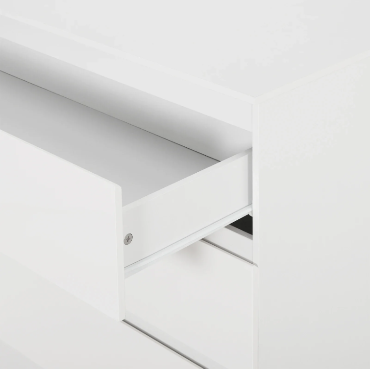 Witte Babycommode met 3 Laden – Multifunctioneel Opbergmeubel