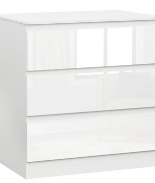 Witte Babycommode met 3 Laden – Multifunctioneel Opbergmeubel