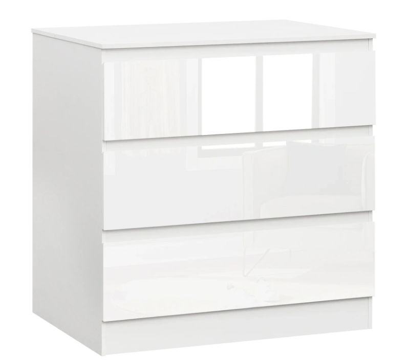Witte Babycommode met 3 Laden – Multifunctioneel Opbergmeubel