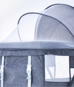 Draagbaar Baby Reisbedje met Matras en Stille Wielen – Opvouwbaar en Schommelbaar