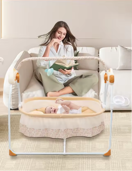 Elektrische Babywieg met Automatische Schommel en Afstandsbediening – Opvouwbaar