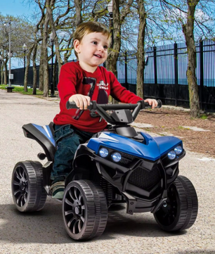 Elektrische Kinder Quad 6V – Accu Voertuig met LED, Muziek en Veilig Rijtempo