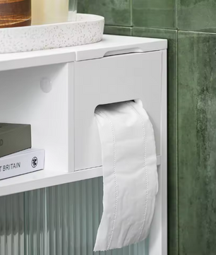 Smalle Nichekast op Wielen met Schuifdeuren – Verrijdbare Opbergkast voor Badkamer en Keuken