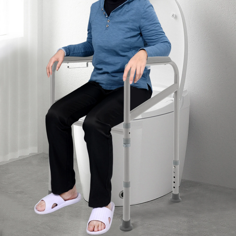 Toilet Sta-Hulp Veiligheidsframe – Verstelbare Badkamer Steunbeugel