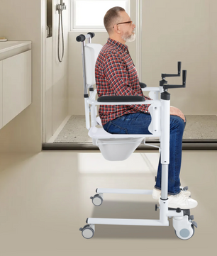 Multifunctionele Lift- en Transferrolstoel – 3-in-1 Douchestoel, Toiletstoel en Fauteuil