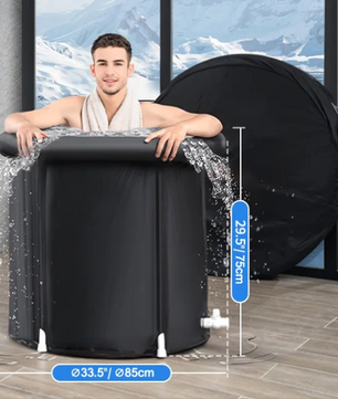 Draagbare IJsbad Tub voor Koudetherapie – Opblaasbaar Cold Plunge Bad 330L