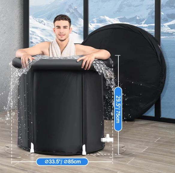 Draagbare IJsbad Tub voor Koudetherapie – Opblaasbaar Cold Plunge Bad 330L