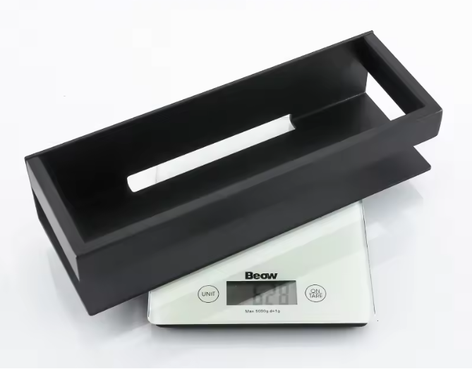 Wandgemonteerde Badkamerplank van Aluminium met RVS Stang – Mat Zwart