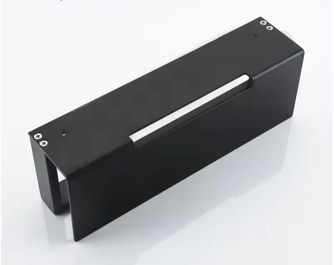 Wandgemonteerde Badkamerplank van Aluminium met RVS Stang – Mat Zwart